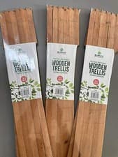 Image of 3X Garden Gardeners Dark Wood Coloured Wooden Expanding Expandable trellis 6x2f