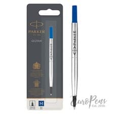 Image of Parker Blue Rollerball Pen Refill Quink Medium Nib