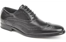 Image of Leather Lined Wedding Brogues Lace Up Formal Oxford Shoes