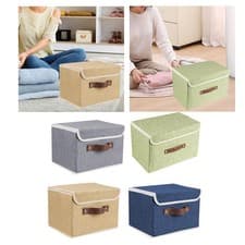 Image of Storage Bin with Lid Kids Toys Organizer Lidded Storage Basket for Pants