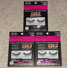 Image of 3 X Ardell Magnetic Faux Mink Mega Hold Lashes Black Liner and Lash Kit 820 NEW