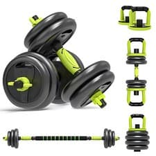 Image of Exersci 6 in 1 Adjustable Dumbbell, Kettlebell, Barbell,  Set 20KG/30KG/40KG