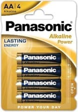 Image of 4x New Panasonic AA Alkaline High Power Batteries LR6 1.5V AM3 MN1500