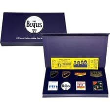 Image of Official licensed The Beatles Metal Pin 8 Badge Set