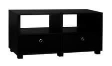 Image of 4 Compartments Wide Wooden TV Stand Furniture Living Room Storage Fabric Drawers