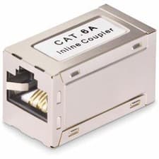 Image of Startech Shielded Rj45 Coupler Inline Cat6A Coupler Female To Female F/F T568B P