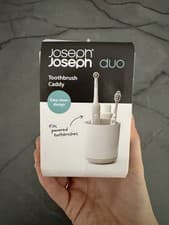 Image of Joseph Joseph Toothbrush Caddy Bathroom Home Accessory White Grey Brand New