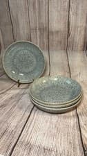 Image of Denby Halo Speckle Pasta Bowls 22cm x 4 Brand New #981