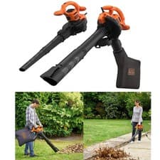 Image of Black & Decker 2600W 3in1 Leaf Blower Vacuum Shredder 40L Black - BEBLV260-GB