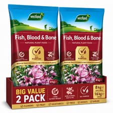 Image of 2 x Westland Fish Blood & Bone 8kg Natural Plant Feed Garden Fertiliser Soil