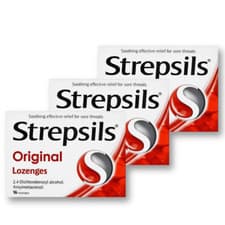 Image of 3 x 16 Strepsils Lozenges - Original Lozenges for Sore Throat