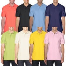 Image of New River Road Mens Short Sleeve Polo Shirt Pique Plain T Shirt Summer Top Basic