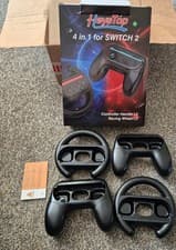 Image of Steering Wheels for Nintendo Switch 2 Joy-Con Grip Racing Wheel for Mario Kart 8