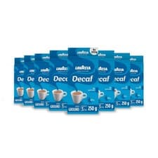 Image of Lavazza, Caffè Decaffeinato, Ground Coffee, 8 Packs of 250 g, Ideal for Moka Pot