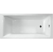 Image of Bathroom 1600x700mm Single Ended Square Bath Front End Panel White Gloss Acrylic