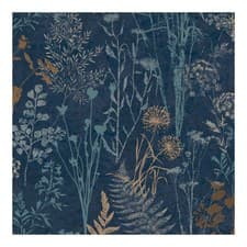 Image of Superfresco Easy Organics Wallpaper | Navy & Copper Metallic Floral