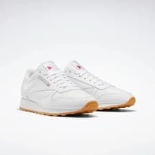 Image of Reebok Classic Leather Sneakers White/Grey UK9 US10 EU43 Brand New Sold Out