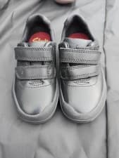 Image of Size 7E Clarks Kids Scala Pace Hook & Loop Black Leather School Shoes