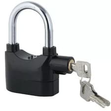 Image of 110db Alarmed Padlock Long NEW Heavy Duty Weatherproof Shackle Padlock uk