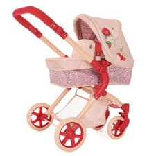 Image of Roma RHS Single Dolls Pram - Flora - Folds, Opens & Adj. Handle [New in Box]