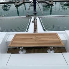 Image of Boat Rectangular Folding Teak Table Top Two Wing 4 Sizes Marine Boat RV Caravan