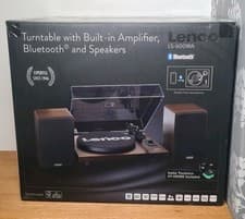 Image of Lenco LS-600WA Turntable with Speakers Bluetooth Built-in Amplifier