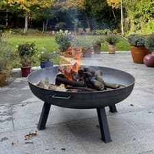 Image of Extra Large Fire Pit Cast Iron Bowl Outdoor Garden Heating Patio Log Burner XL