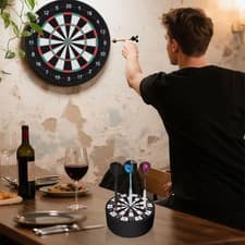 Image of Magnetic Wall Mounted Mini Dart Board with Dart Holder Station, UK Seller
