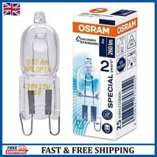 Image of 2X OSRAM OVEN HALOPIN 25W G9 HALOGEN CAPSULE Bulb,Warm White 2700K, 230//240V