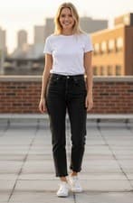 Image of Women's - Levi's 501 High Rise Straight Leg Cropped Jeans, Size 28 x 26