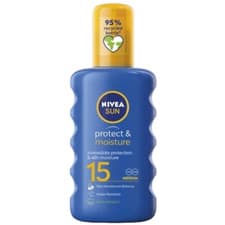Image of Nivea Sun Cream Spray 200 ml SPF15 Protect Moisture Medium Care UVA UVB Balance