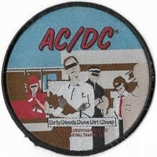 Image of AC/DC - Patch - Dirty Deeds Done Dirt Cheap - Official Woven Sew On