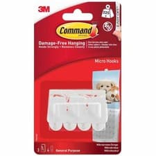 Image of 3M Command Picture Hanging Strips Hooks & Clips Damage-Free Hanging
