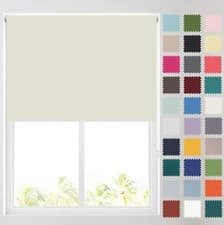 Image of MADE TO MEASURE Plain Coloured Thermal Blackout Window Roller Blinds