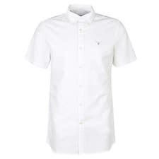 Image of Barbour Oxtown Oxford Tailored Short-Sleeved Shirt White