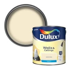 Image of Dulux Matt Emulsion Paint For Walls And Ceilings - Daffodil White 2.5 Litres
