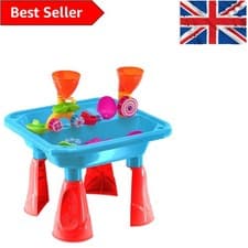 Image of Vibrant Blue Sand & Water Table - 23 Accessories for Engaging Outdoor Play