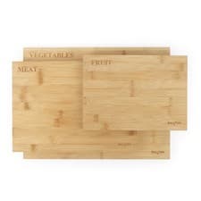Image of Salter Chopping Board Serving Set Bamboo 3 Piece Labelled Charcuterie Boards