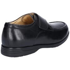 Image of Fleet & Foster Fred Dual Fit Moccasin Black Easy to slip into design with adju