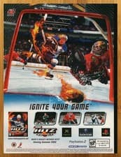 Image of 2002 NHL Hitz 2003 Xbox PS2 Gamecube GBA Print Ad/Poster Hockey Game Promo Art