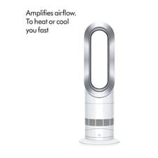Image of Dyson AM09 Hot + Cool Fan Heater White Silver Bladeless Heater Fan +Remote - NEW