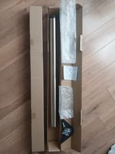 Image of Rothley adjustable worktop support leg x 2 brushed finish 870mm x 60mm