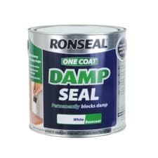 Image of Ronseal  One Coat Damp Seal WHITE MATT  250ml  400ml aerosol  750ml  2.5L