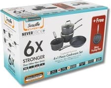 Image of SCOVILLE Expert Never Stick 4+1 Piece Cookware Set 6X Stronger Pans Set✅️🔥