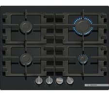 Image of Bosch Series 4 60cm 4 Burner Gas on Glass Gas Hob - Black PNP6B6K40