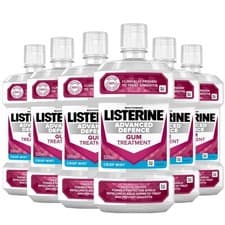 Image of Listerine Advanced Defence Gum Treatment Mouthwash Crisp Mint 6 x 500ml