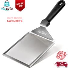 Image of Griddle Spatula, Stainless Steel Metal Spatula, 5" Wide Burger Spatula, Heavy