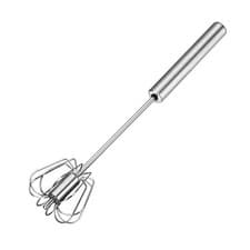 Image of Semi-Auto Eggs Whisk, Stainless Steel Egg Beater Rotary Whisk Blender Hand Push