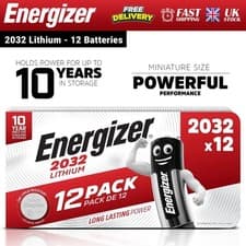 Image of Energizer CR2032 Battery Lithium 3V Coin Cell Button Batteries - Pack of 12