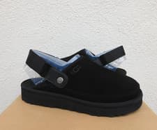 Image of UGG BLACK GOLDENCOAST CLOG SUEDE PLATFORM SANDALS, MEN US 8/ EUR 41 ~NIB